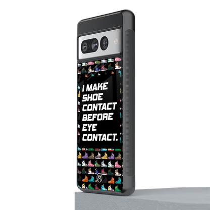 shoe contact back phone cover | glass case for google pixel 7 pro
