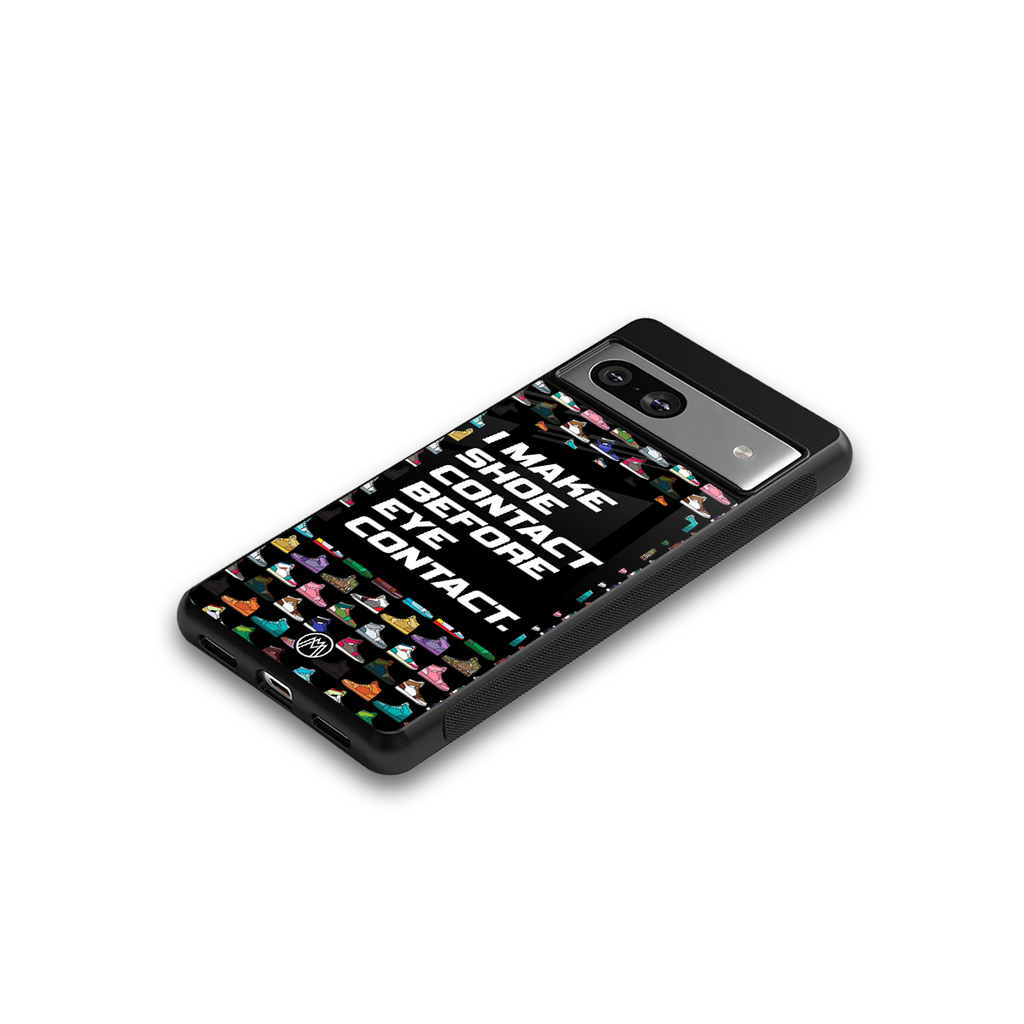 shoe contact back phone cover | glass case for Google Pixel 7