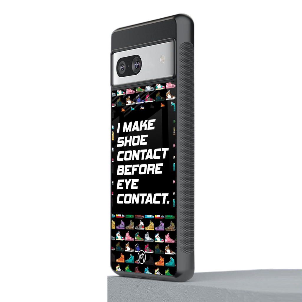 shoe contact back phone cover | glass case for Google Pixel 7