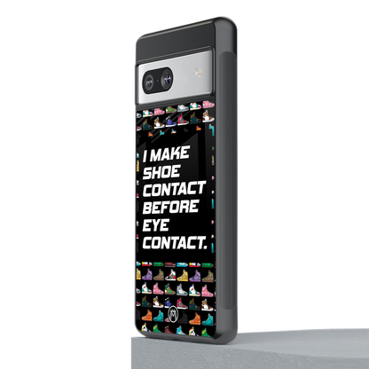 shoe contact back phone cover | glass case for Google Pixel 7A