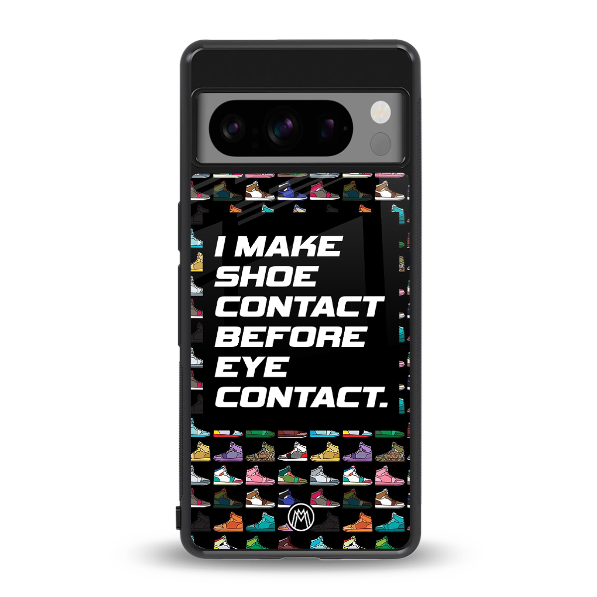 shoe contact back phone cover | glass case for google pixel 8 pro