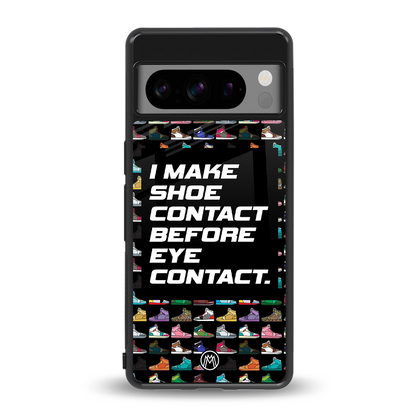 shoe contact back phone cover | glass case for google pixel 8 pro