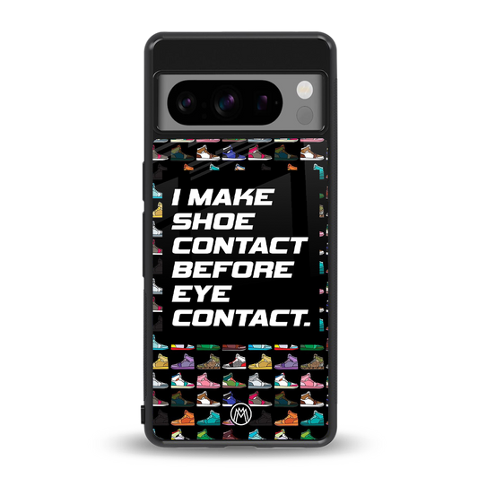 shoe contact back phone cover | glass case for google pixel 8 pro