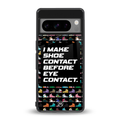 shoe contact back phone cover | glass case for google pixel 8 pro