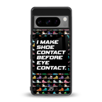 shoe contact back phone cover | glass case for google pixel 8 pro