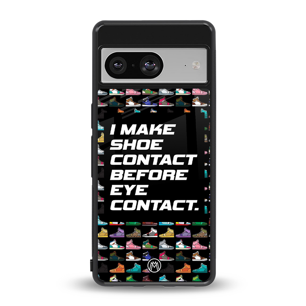 shoe contact back phone cover | glass case for Google Pixel 8