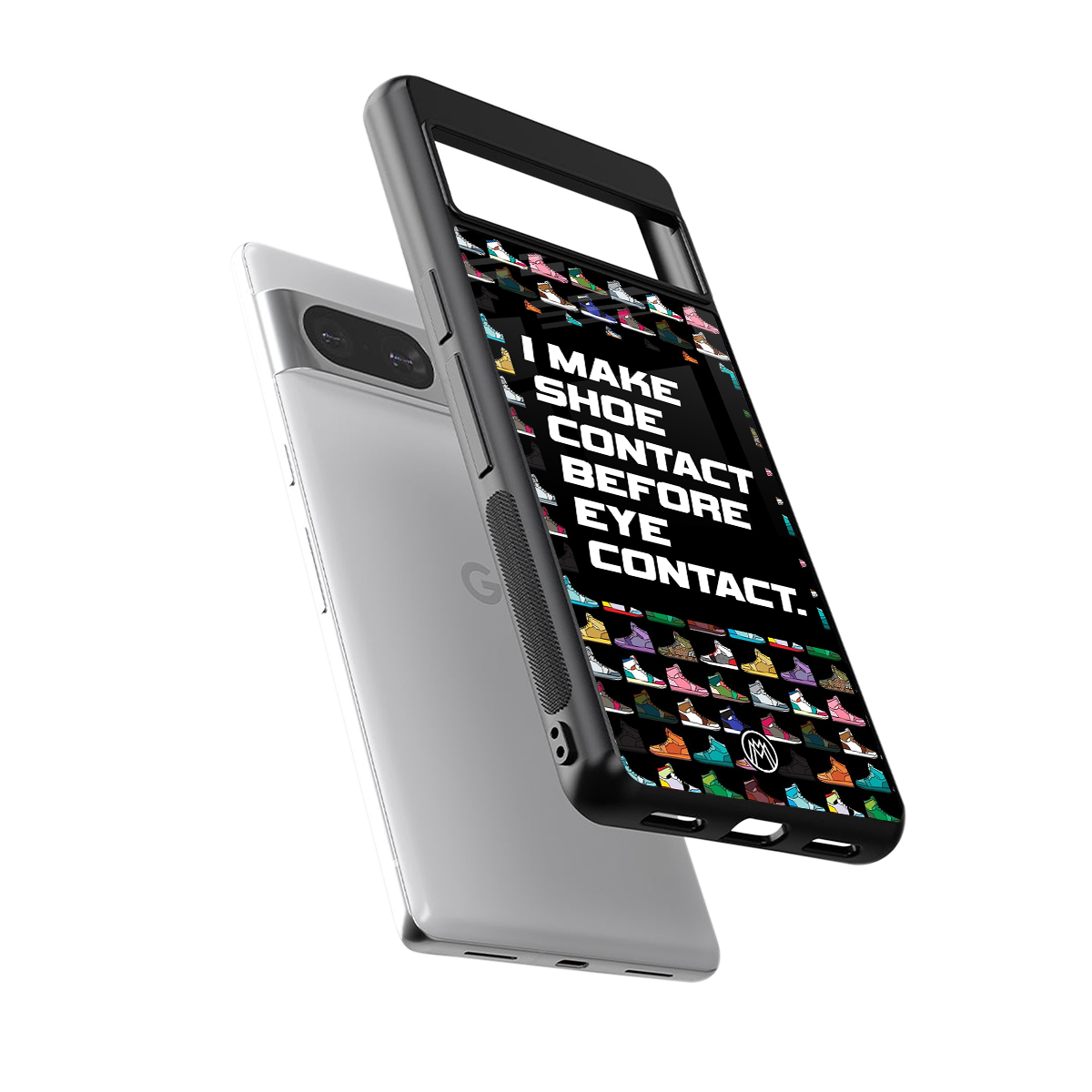shoe contact back phone cover | glass case for Google Pixel 8