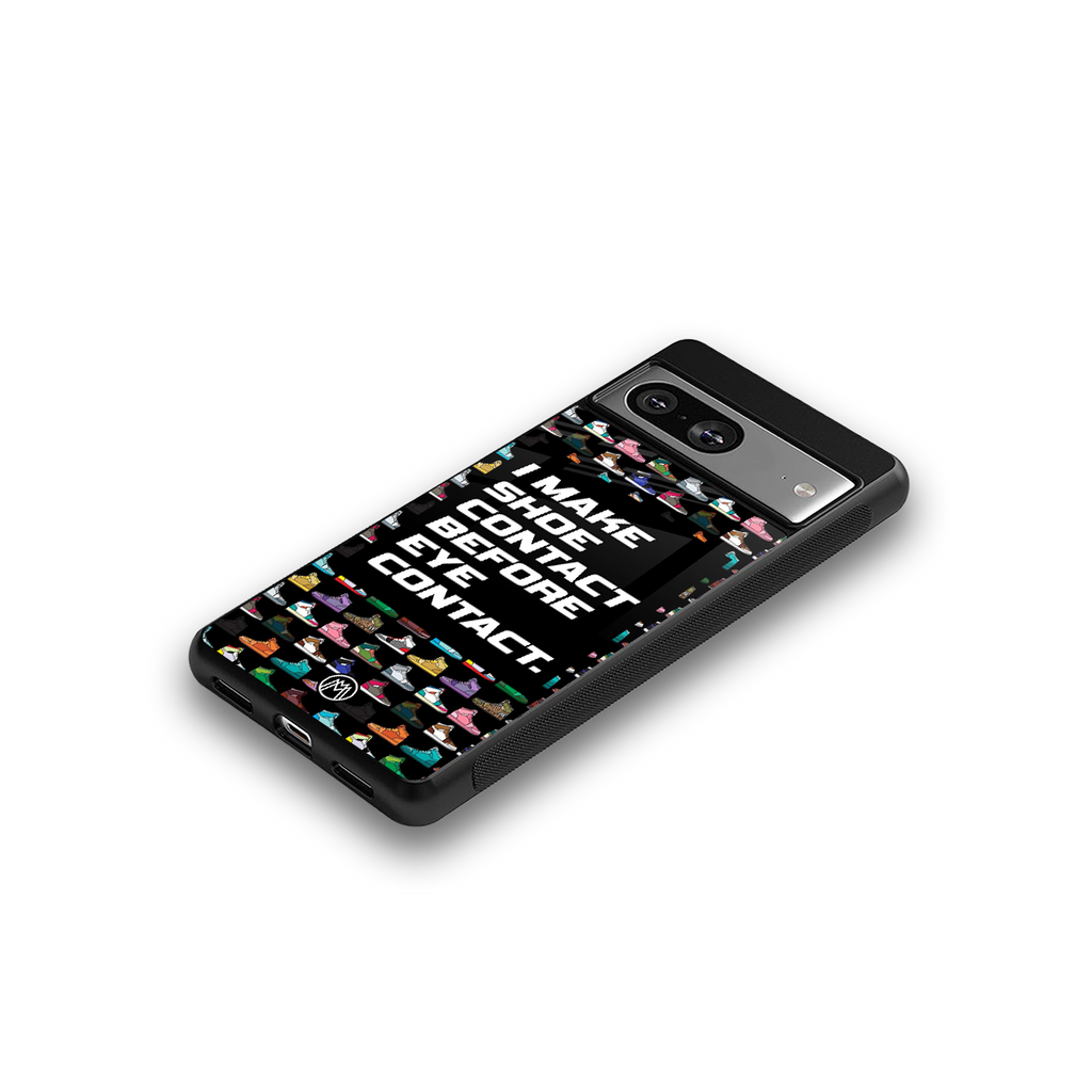 shoe contact back phone cover | glass case for Google Pixel 8
