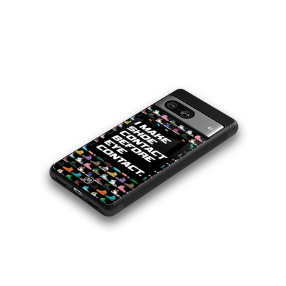 shoe contact back phone cover | glass case for Google Pixel 8
