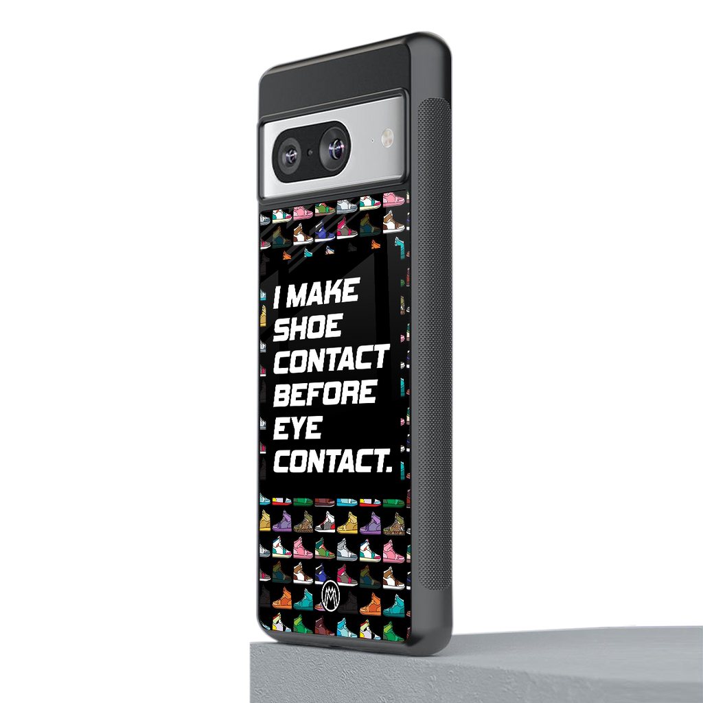 shoe contact back phone cover | glass case for Google Pixel 8