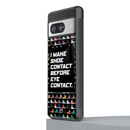 shoe contact back phone cover | glass case for Google Pixel 8