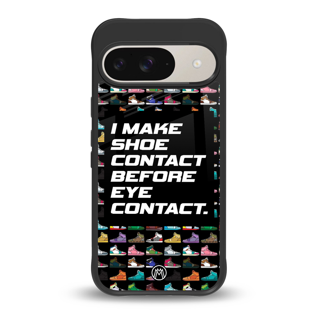 shoe contact back phone cover | glass case for google pixel 9