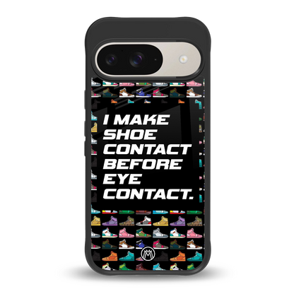 shoe contact back phone cover | glass case for google pixel 9