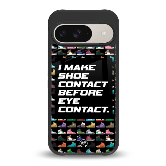 shoe contact back phone cover | glass case for google pixel 9