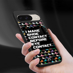 shoe contact back phone cover | glass case for google pixel 9