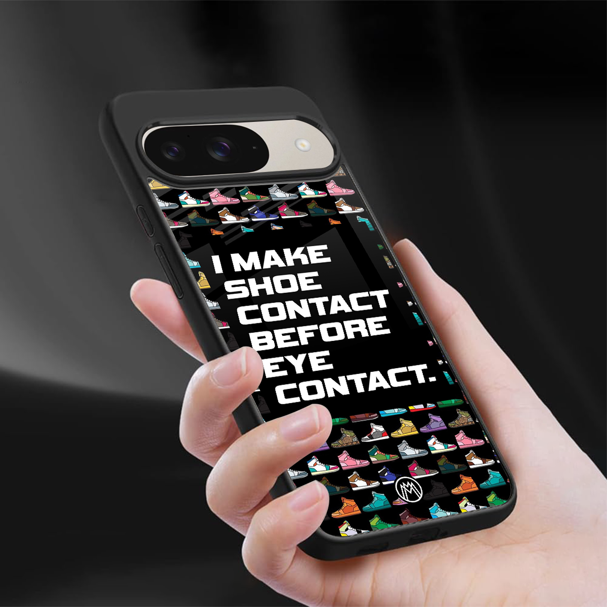 shoe contact back phone cover | glass case for google pixel 9