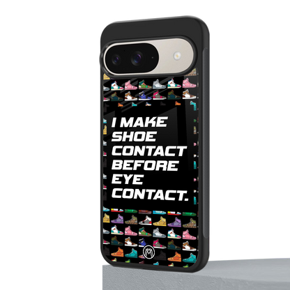 shoe contact back phone cover | glass case for google pixel 9