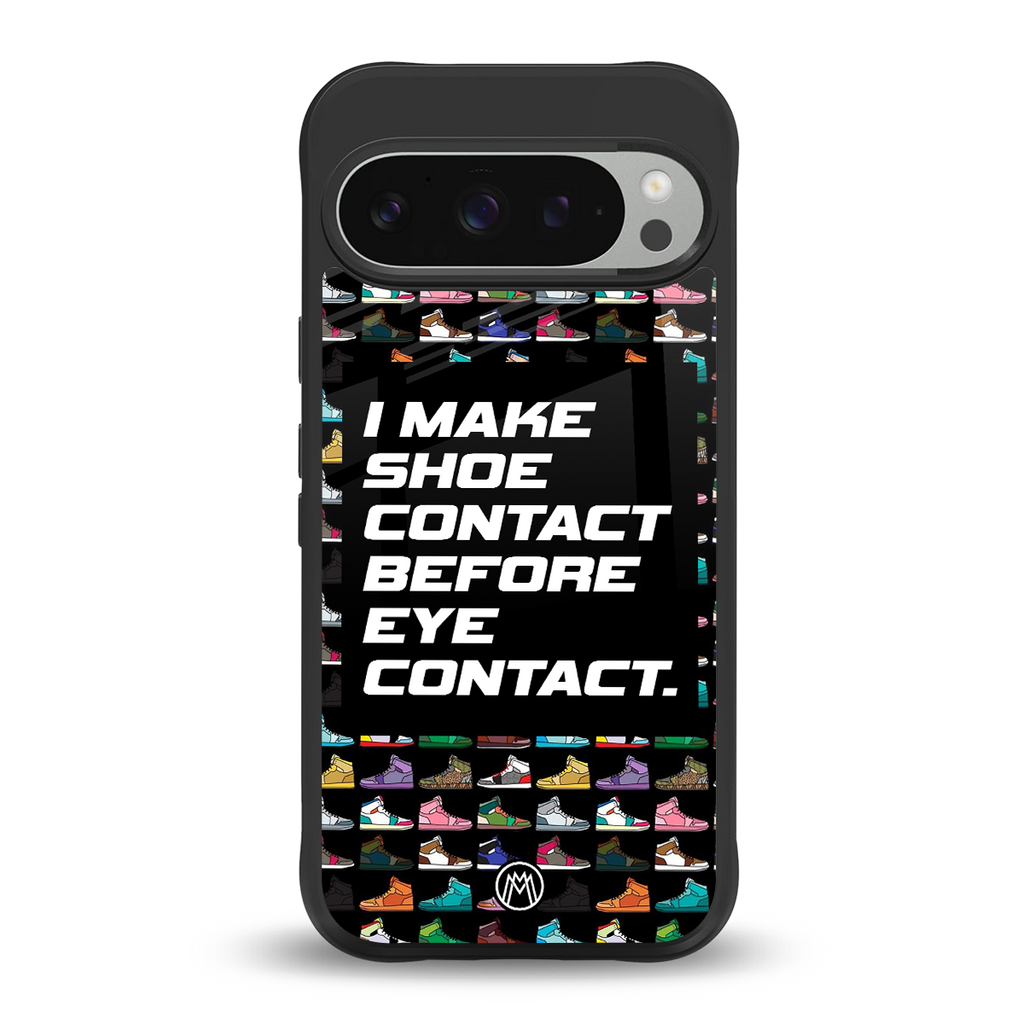 shoe contact back phone cover | glass case for google pixel 9 pro