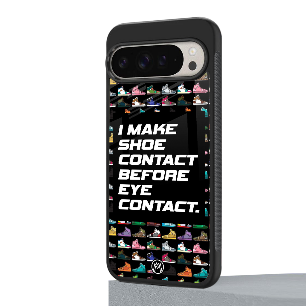 shoe contact back phone cover | glass case for google pixel 9 pro