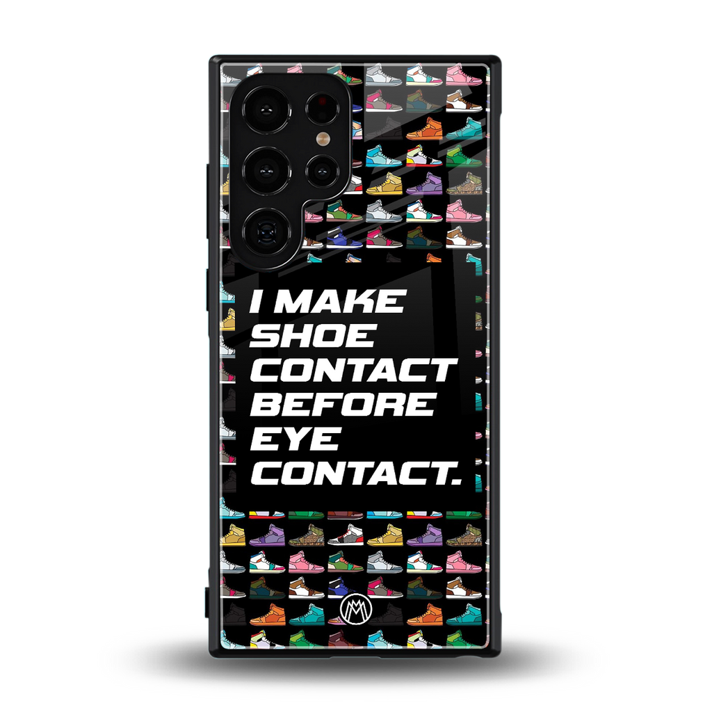 shoe contact back phone cover | glass case for samsung galaxy s23 ultra
