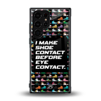 shoe contact back phone cover | glass case for samsung galaxy s23 ultra