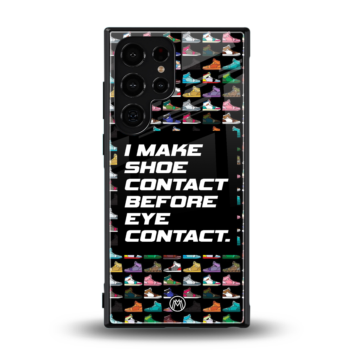 shoe contact back phone cover | glass case for samsung galaxy s23 ultra