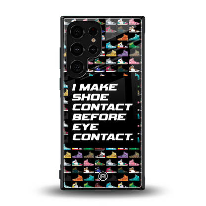 shoe contact back phone cover | glass case for samsung galaxy s23 ultra
