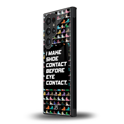 shoe contact back phone cover | glass case for samsung galaxy s23 ultra