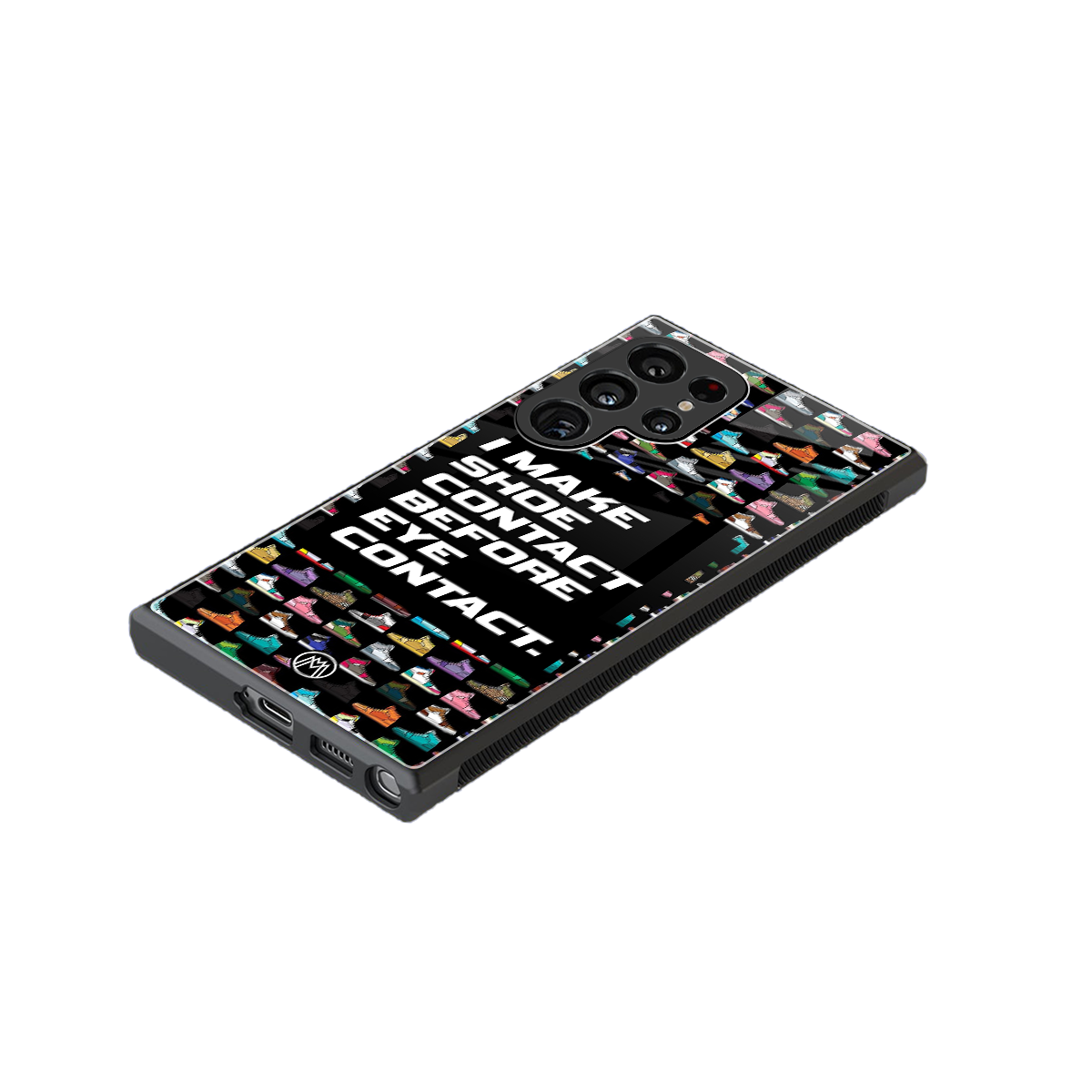 shoe contact back phone cover | glass case for samsung galaxy s23 ultra