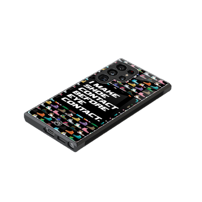 shoe contact back phone cover | glass case for samsung galaxy s23 ultra