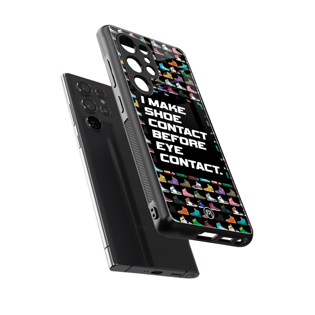 shoe contact back phone cover | glass case for samsung galaxy s25 ultra