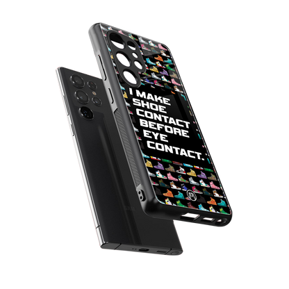 shoe contact back phone cover | glass case for samsung galaxy s25 ultra