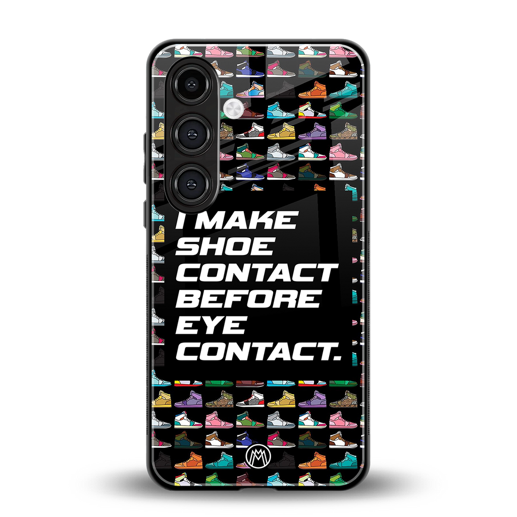 shoe contact back phone cover | glass case for samsung galaxy s25