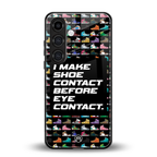 shoe contact back phone cover | glass case for samsung galaxy s25