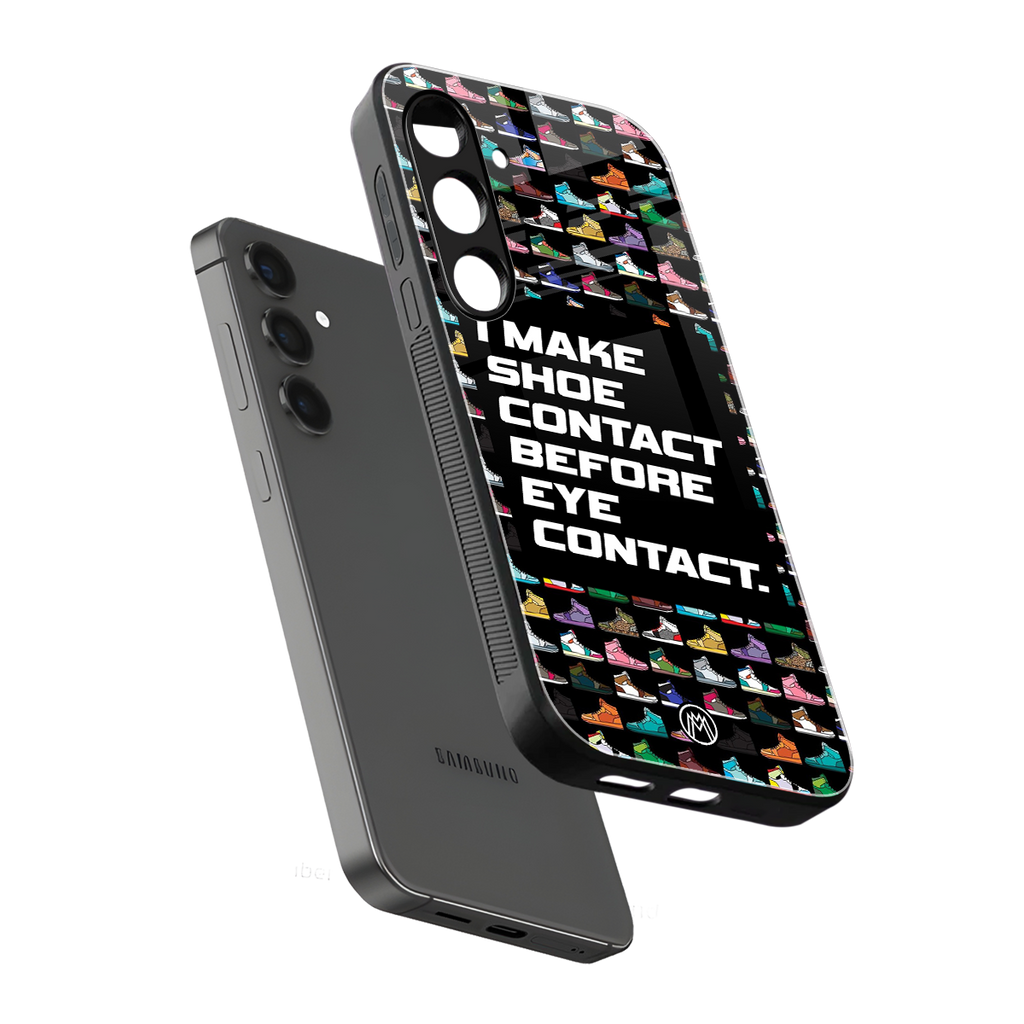 shoe contact back phone cover | glass case for samsung galaxy s24