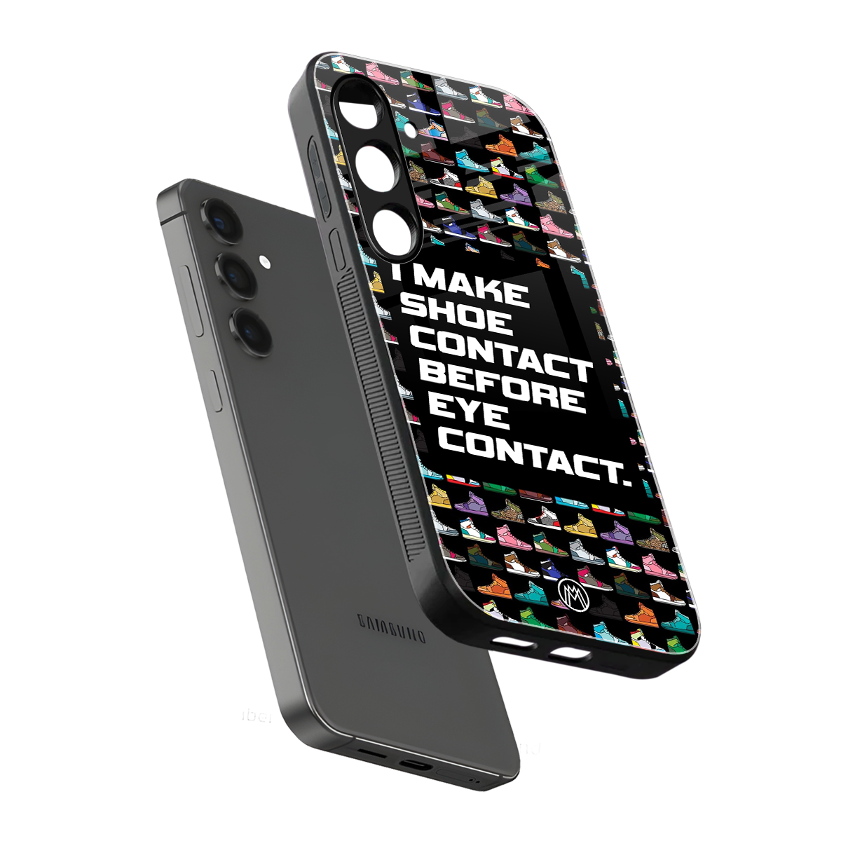 shoe contact back phone cover | glass case for samsung galaxy s23 plus