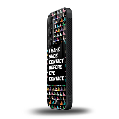 shoe contact back phone cover | glass case for samsung galaxy s23 plus