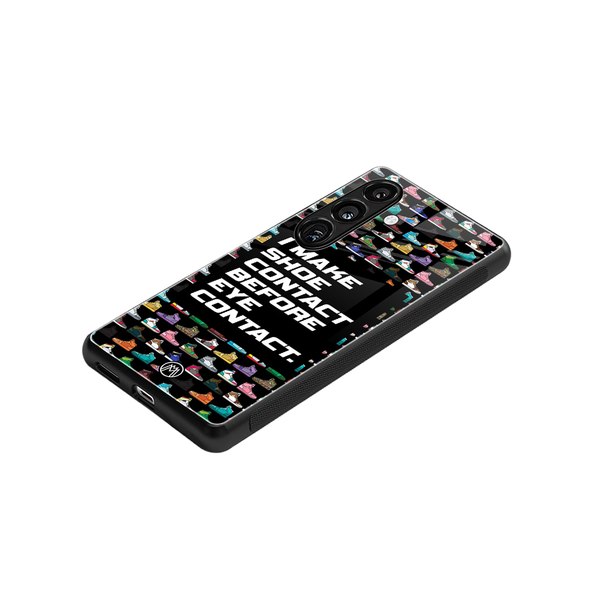 shoe contact back phone cover | glass case for samsung galaxy s23 plus