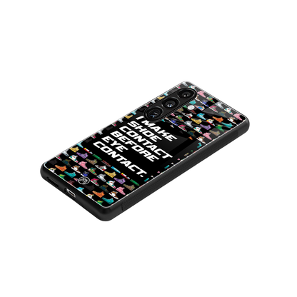 shoe contact back phone cover | glass case for samsung galaxy s23 plus