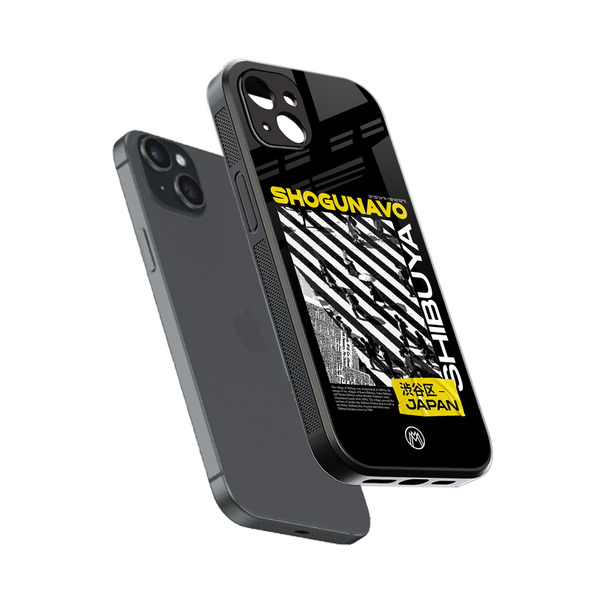 shogunavo shibuya back phone cover | glass case for iphone 15 plus