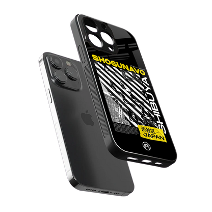 shogunavo shibuya back phone cover | glass case for iphone 15 pro max
