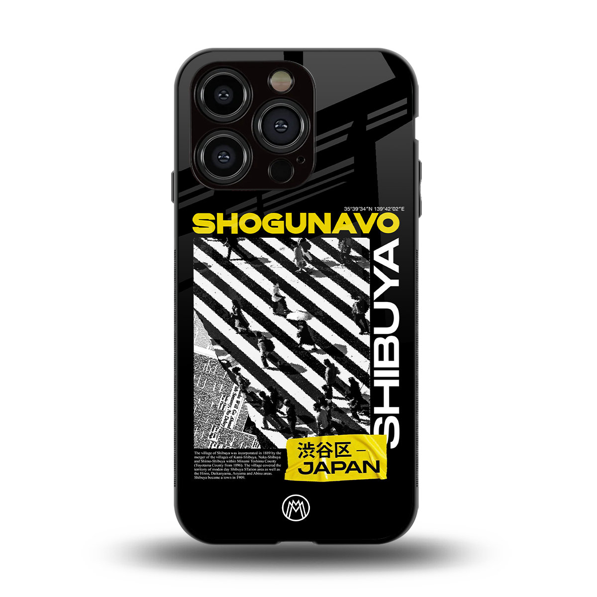 shogunavo shibuya back phone cover | glass case for iphone 15 pro