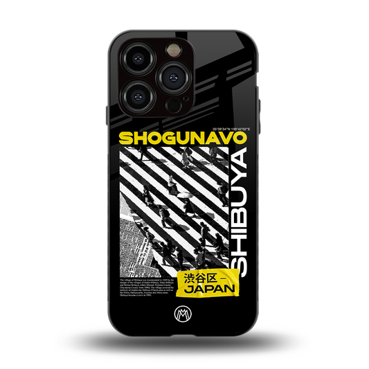 shogunavo shibuya back phone cover | glass case for iphone 15 pro
