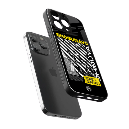 shogunavo shibuya back phone cover | glass case for iphone 15 pro