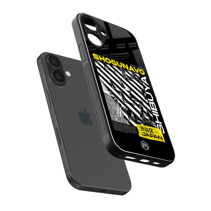 shogunavo shibuya back phone cover | glass case for iphone 16 plus