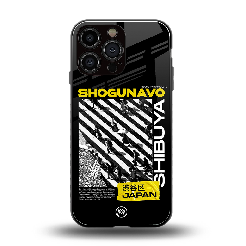 shogunavo shibuya back phone cover | glass case for iphone 16 pro max