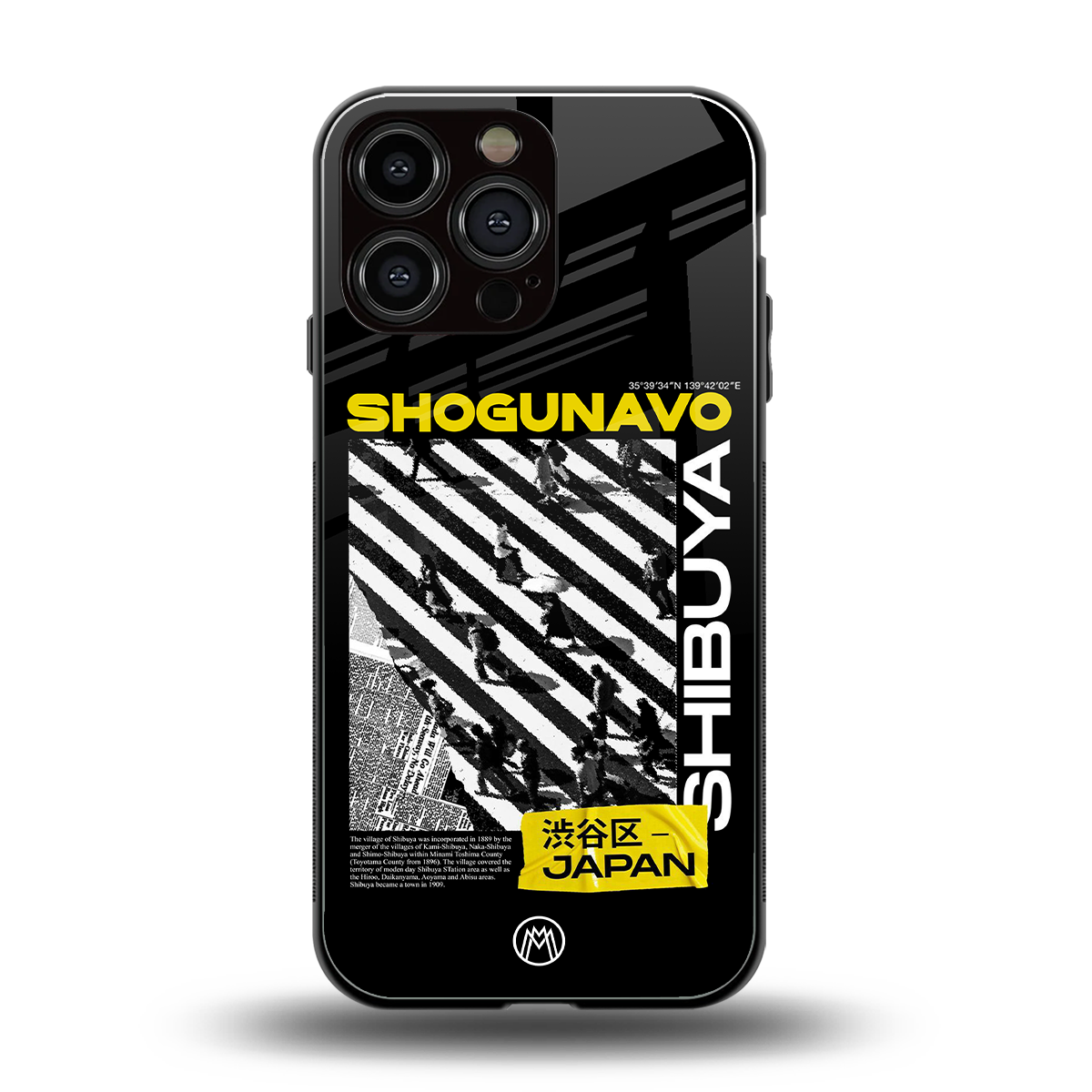shogunavo shibuya back phone cover | glass case for iphone 16 pro max