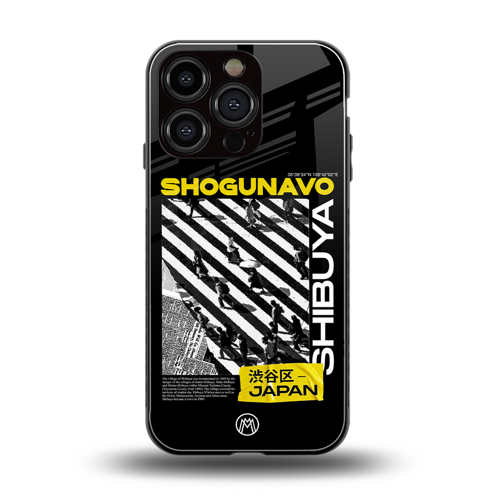 shogunavo shibuya back phone cover | glass case for iphone 16 pro