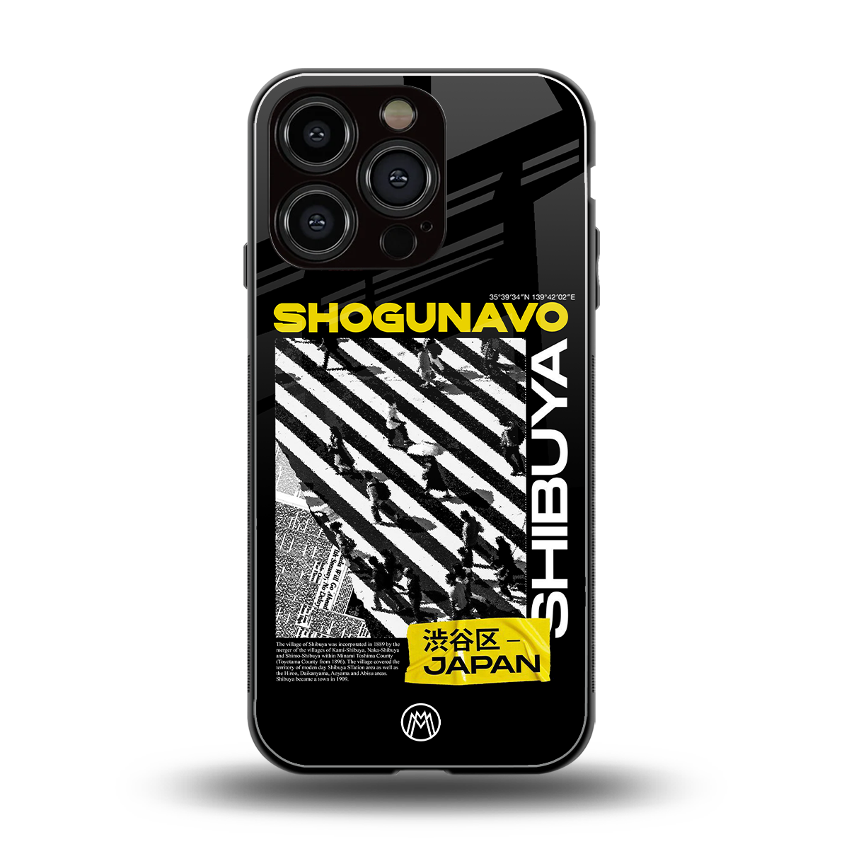 shogunavo shibuya back phone cover | glass case for iphone 16 pro
