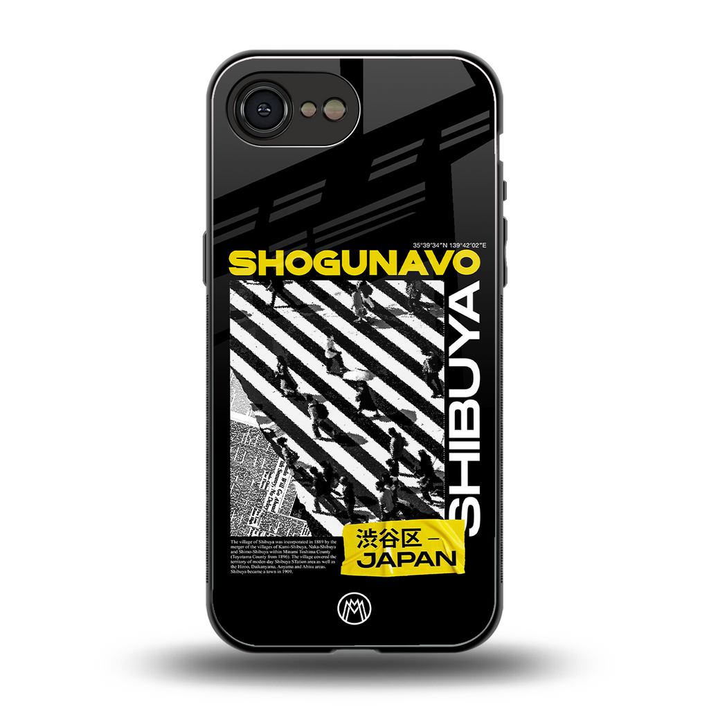 shogunavo shibuya back phone cover | glass case for iphone 16e